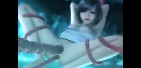  Yuffie Final Fantasy Tortured By Tentacles